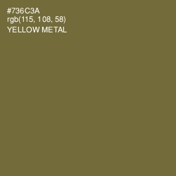 #736C3A - Yellow Metal Color Image